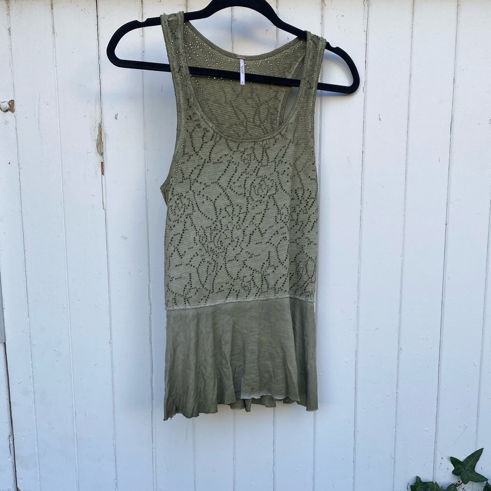 Moss Green Free People Shirt